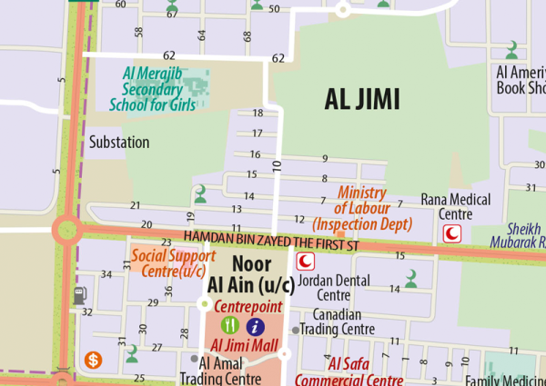 Al Ain Wall Map