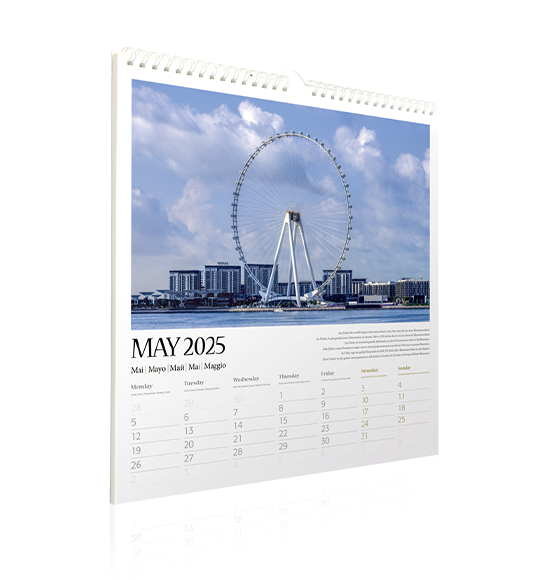Dubai Multi Language Calendar 2025