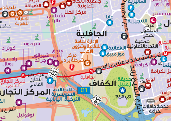 Dubai Map (Arabic)