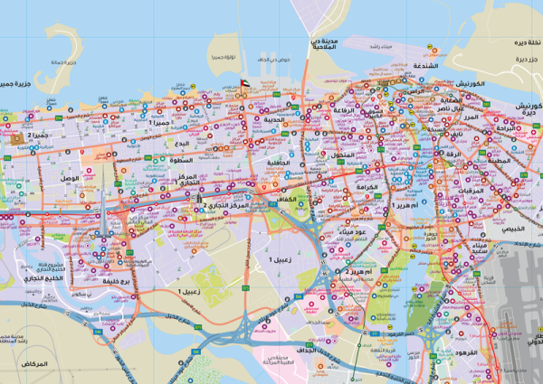 Dubai Map (Arabic)