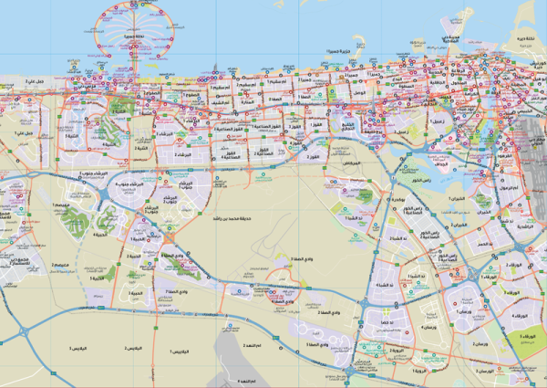 Dubai Map (Arabic)