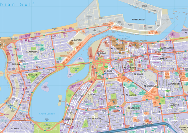 Sharjah & Ajman Map