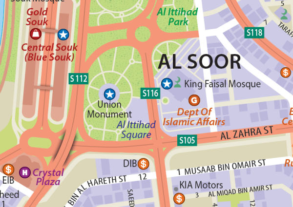 Sharjah & Ajman Map