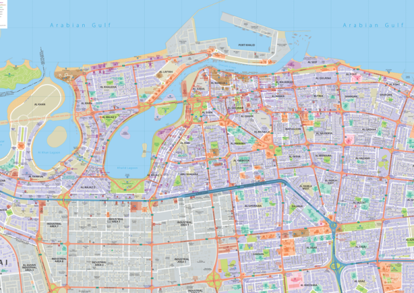 Sharjah & Ajman Map