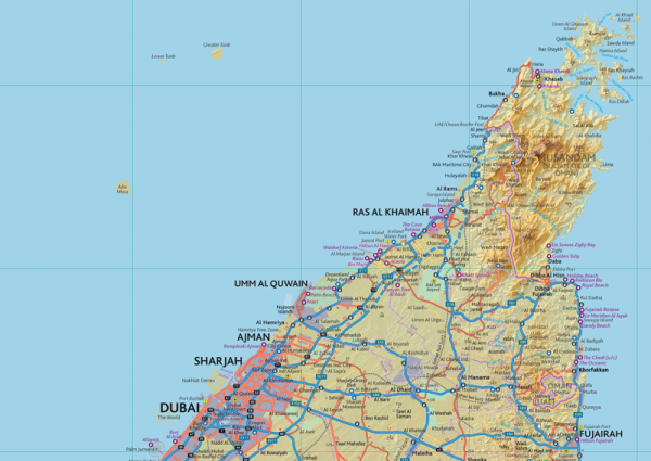 UAE Map Soft Cover