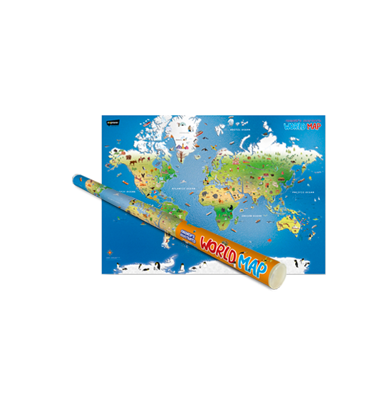 Children's Illustrated World Map 