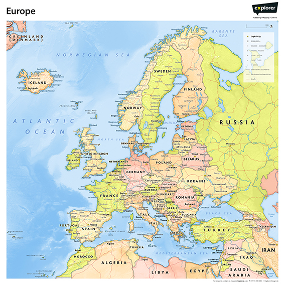 Europe Wall Map 