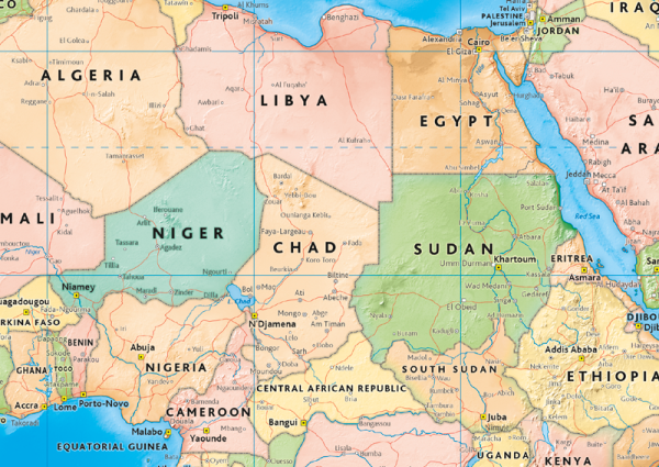 World Map (English) Folded