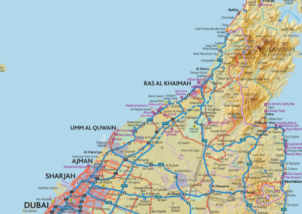 UAE Wall Map