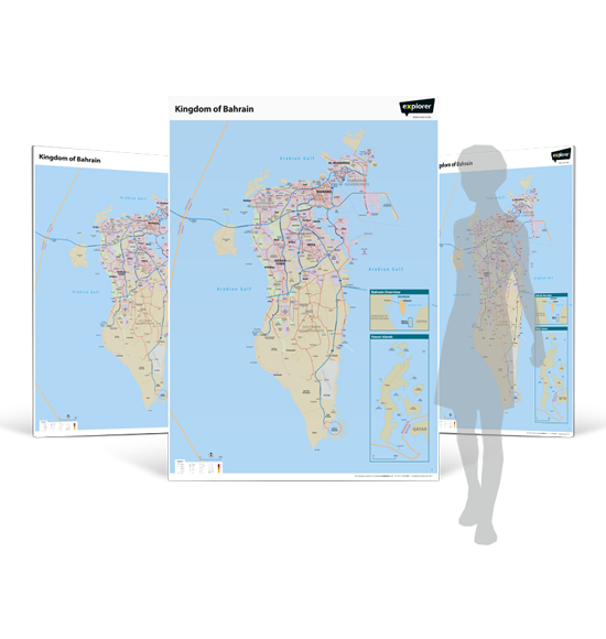 Bahrain Wall Map