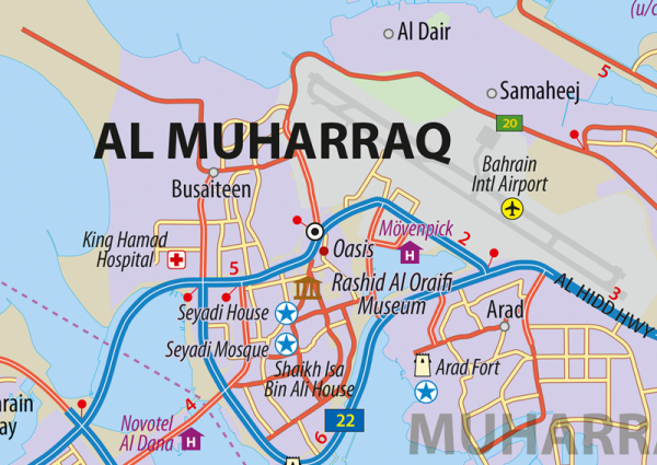 Bahrain Wall Map