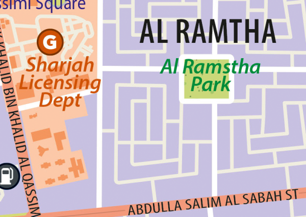 Sharjah Wall Map
