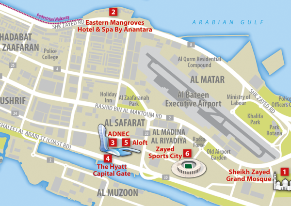 Abu Dhabi Tourist Map