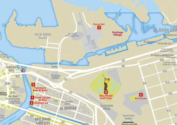 Abu Dhabi Tourist Map