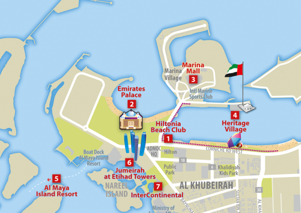 Abu Dhabi Tourist Map