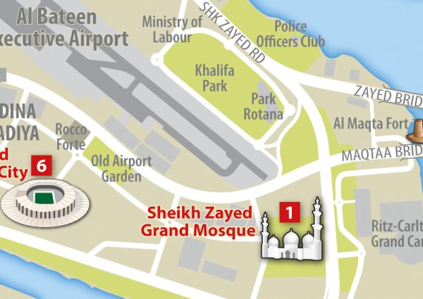 Abu Dhabi Tourist Map