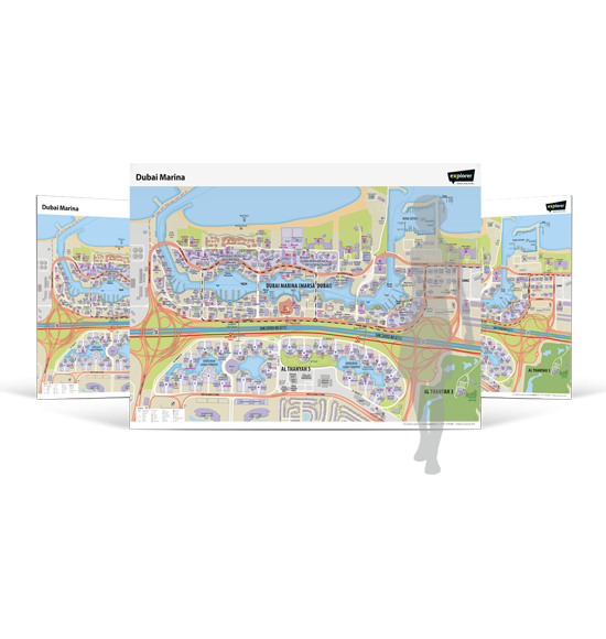 Dubai Marina Wall Map