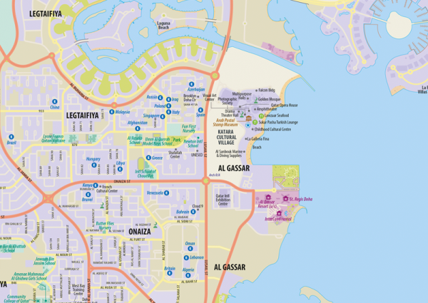 Doha Wall Map