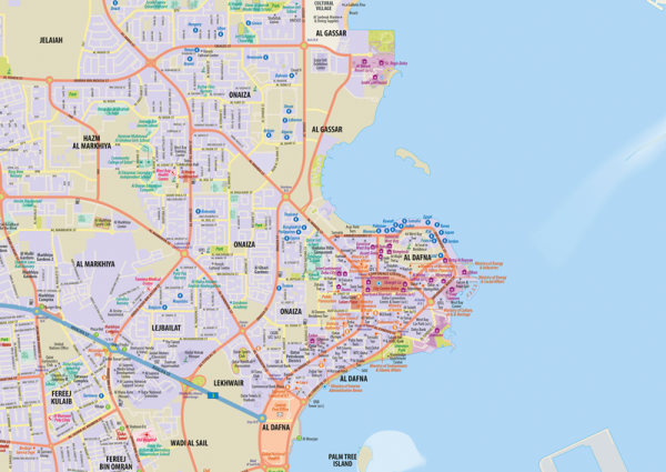Doha Wall Map