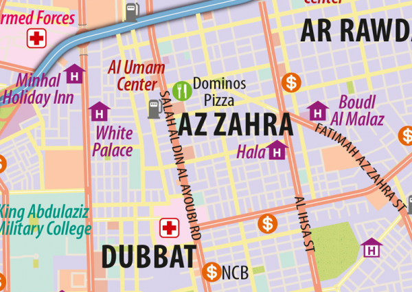 Riyadh Wall Map