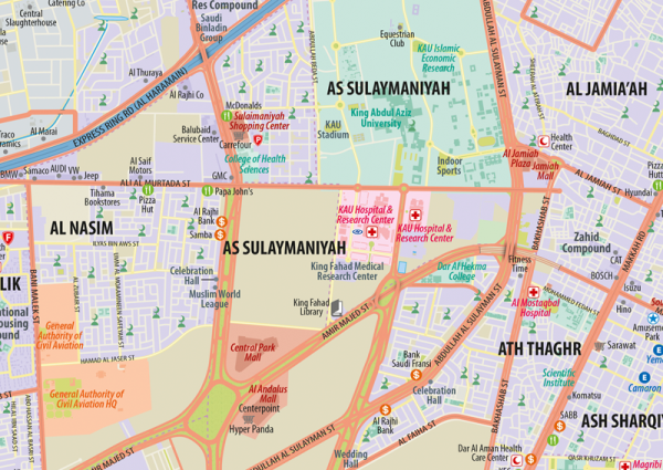 Jeddah Wall Map